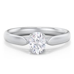Classic Solitaire Engagement Ring with Cathedral Setting