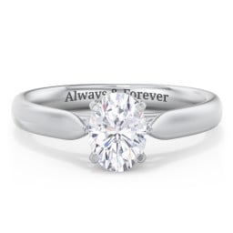 Classic Solitaire Engagement Ring with Cathedral Setting