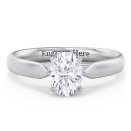 Classic Solitaire Engagement Ring with Cathedral Setting