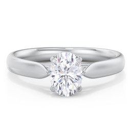 Classic Solitaire Engagement Ring with Cathedral Setting