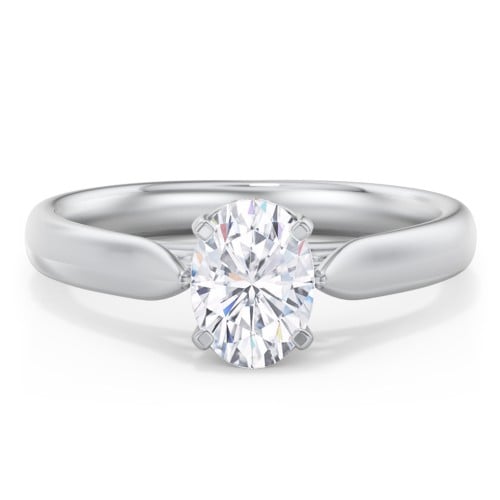 Classic Solitaire Engagement Ring with Cathedral Setting