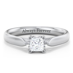 Classic Solitaire Engagement Ring with Cathedral Setting