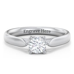 Classic Solitaire Engagement Ring with Cathedral Setting