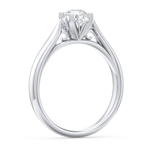 Classic Solitaire Engagement Ring with Cathedral Setting