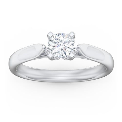 Classic Solitaire Engagement Ring with Cathedral Setting