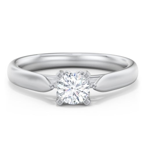 Classic Solitaire Engagement Ring with Cathedral Setting