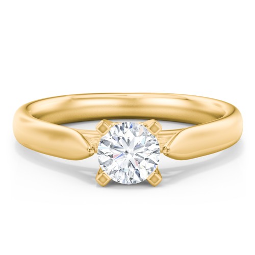 Classic Solitaire Engagement Ring with Cathedral Setting