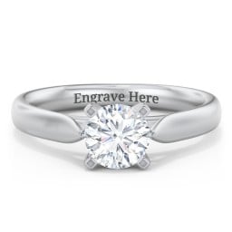 Classic Solitaire Engagement Ring with Cathedral Setting