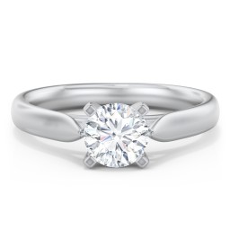Classic Solitaire Engagement Ring with Cathedral Setting