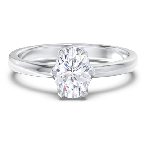 Classic 6-Prong Solitaire Diamond Engagement Ring – 14K White Gold