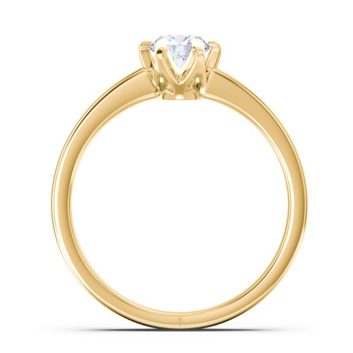 Classic 6-Prong Solitaire Diamond Engagement Ring – 10K Yellow Gold