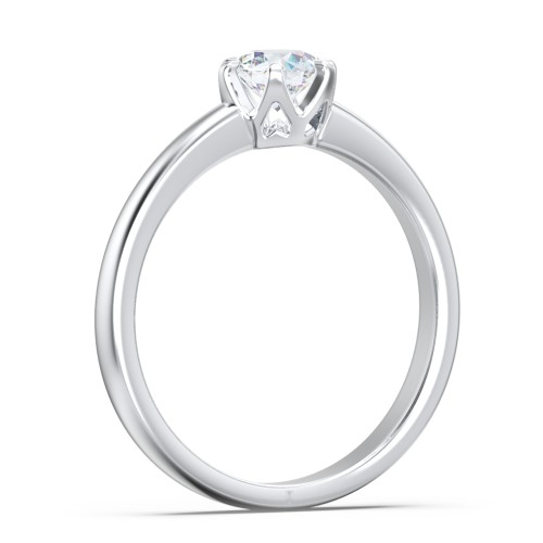 Classic 6-Prong Solitaire Diamond Engagement Ring – 14K White Gold