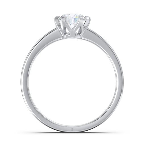 Classic 6-Prong Solitaire Diamond Engagement Ring – 14K White Gold