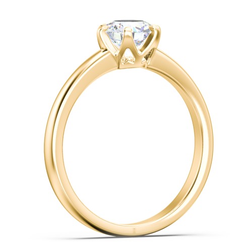 Classic 6-Prong Solitaire Diamond Engagement Ring – 10K Yellow Gold