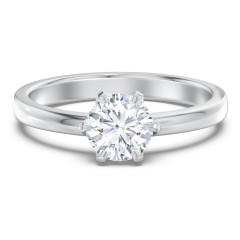 Classic 6-Prong Solitaire Diamond Engagement Ring – 14K White Gold