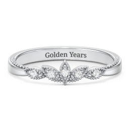 Vintage Leaf and Vine Band with Milgrain