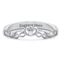 Vintage Contour Band with Filigree and Infinity Designs