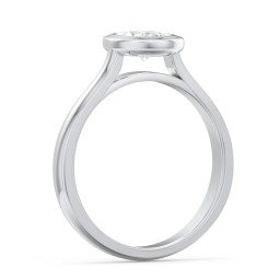 Modern Solitaire Engagement Ring with Bezel Setting