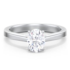 Classic Solitaire Engagement Ring with Peek-a-Boo Accent Diamond