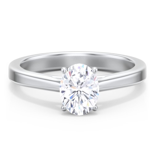 Classic Solitaire Engagement Ring with Peek-a-Boo Accent Diamond