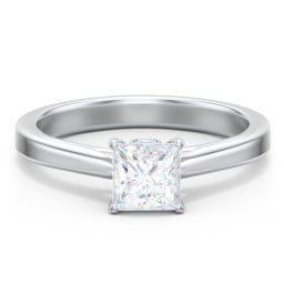 Classic Solitaire Engagement Ring with Peek-a-Boo Accent Diamond