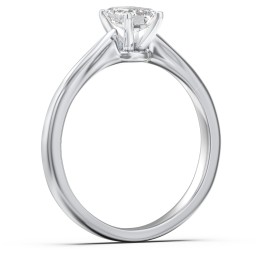 Classic Solitaire Engagement Ring with White Gold Setting