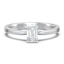 Classic Solitaire Engagement Ring with White Gold Setting