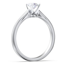 Classic Solitaire Engagement Ring with White Gold Setting