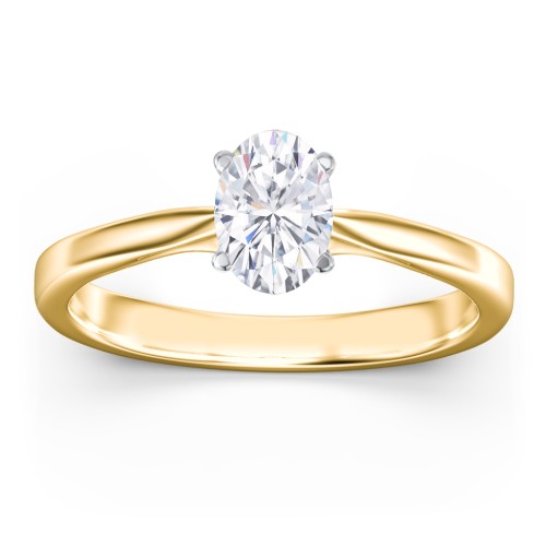 Classic Solitaire Engagement Ring with White Gold Setting