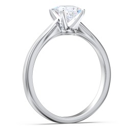 Classic Solitaire Engagement Ring with White Gold Setting