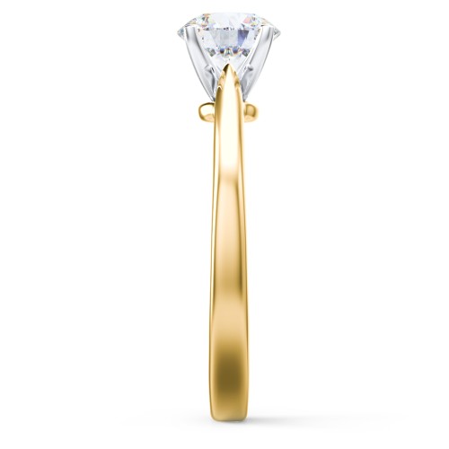 Classic Solitaire Engagement Ring with White Gold Setting