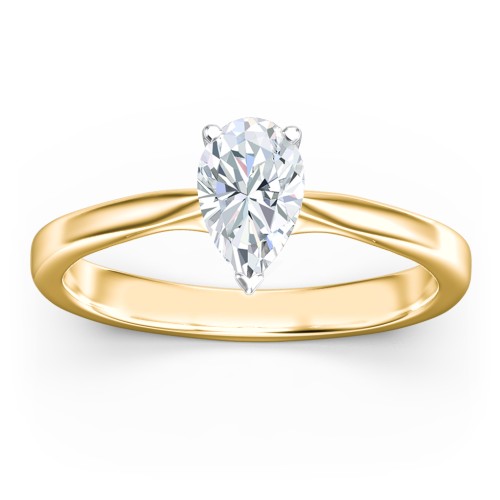 Classic Solitaire Engagement Ring with White Gold Setting