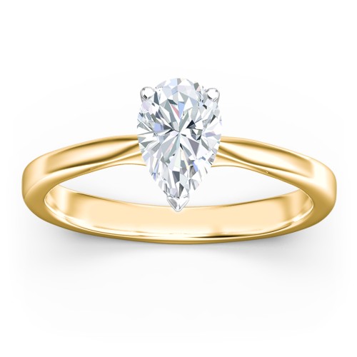 Classic Solitaire Engagement Ring with White Gold Setting