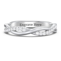 Twisted Infinity Band with Accents