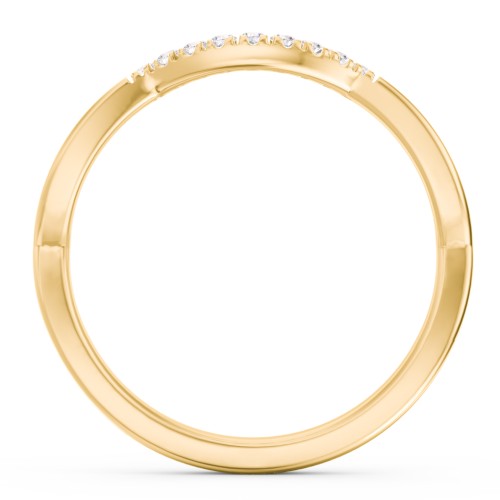 Arched Band with Diamond Accents