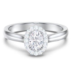 Classic Halo Solitaire Diamond Engagement Ring