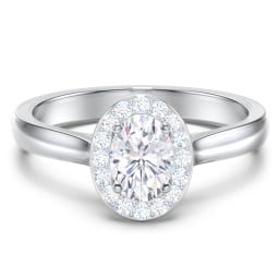Classic Halo Solitaire Diamond Engagement Ring