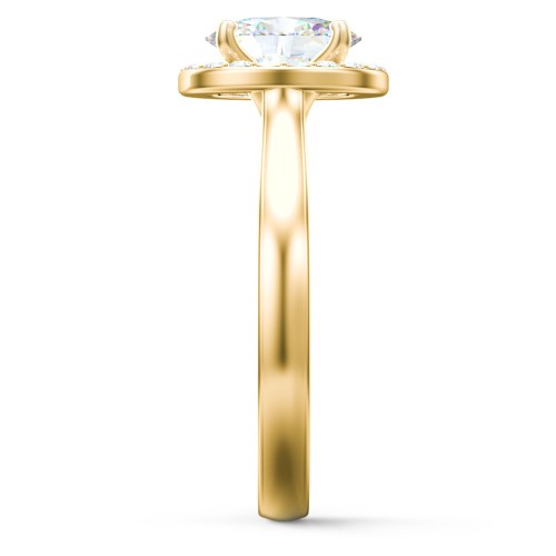 Classic Halo Solitaire Diamond Engagement Ring