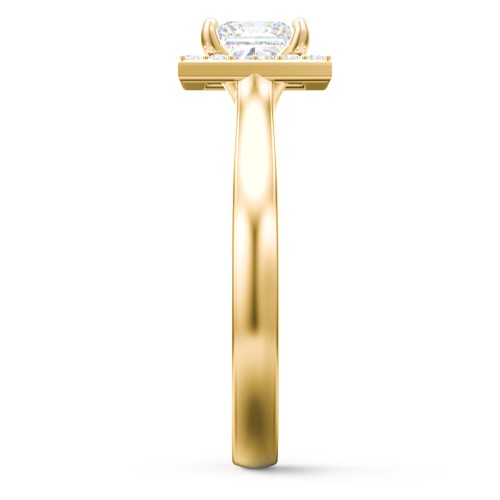 Classic Halo Solitaire Diamond Engagement Ring