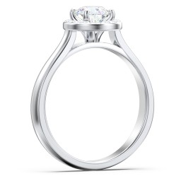 Classic Halo Solitaire Diamond Engagement Ring