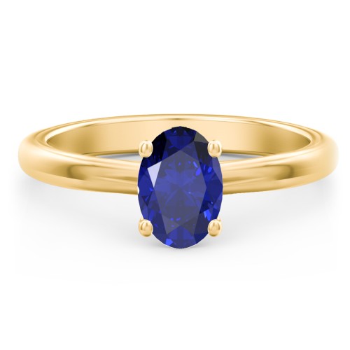 Solitaire Diamond Engagement Ring with Personalized Initials