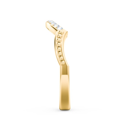 Diamond Accent Arched Wedding Band