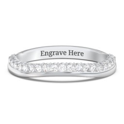 Curved Half Eternity Diamond Band