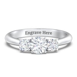 Classic 3-Stone Diamond Engagement Ring