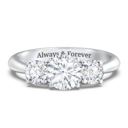 Classic 3-Stone Diamond Engagement Ring