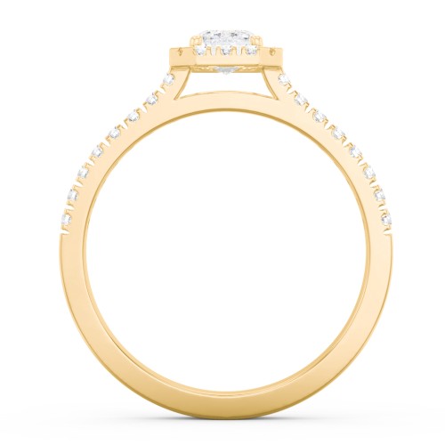 Micro Pavé Halo Diamond Engagement Ring