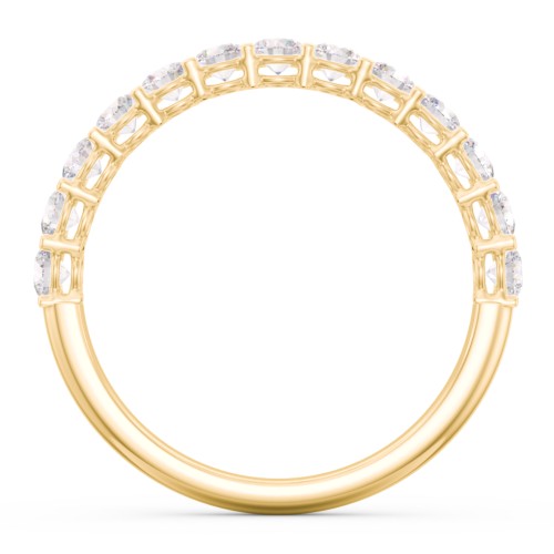 Classic Shared Prong Half Eternity Wedding Band - 3/4 ct. tw. – 10K Yellow Gold with Lab Diamonds