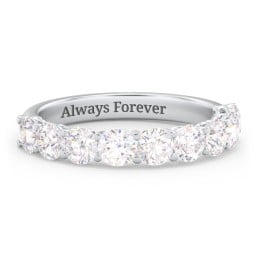 Classic Shared Prong Half Eternity Wedding Band - 1 1/2 ct. tw.