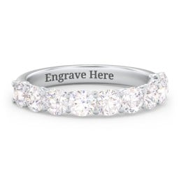 Classic Shared Prong Half Eternity Wedding Band - 1 1/2 ct. tw.