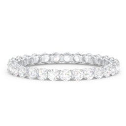 Classic Shared Prong Eternity Wedding Band - 3/4 ct. tw. in 10K Solid White Gold with Lab Diamonds